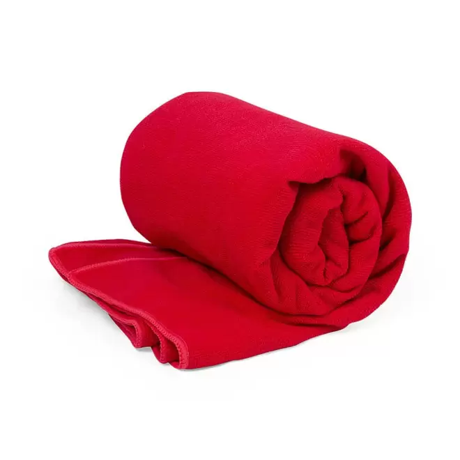 DRAP DE BAIN PUBLICITAIRE 90X170 'DULLA RPET' - rouge