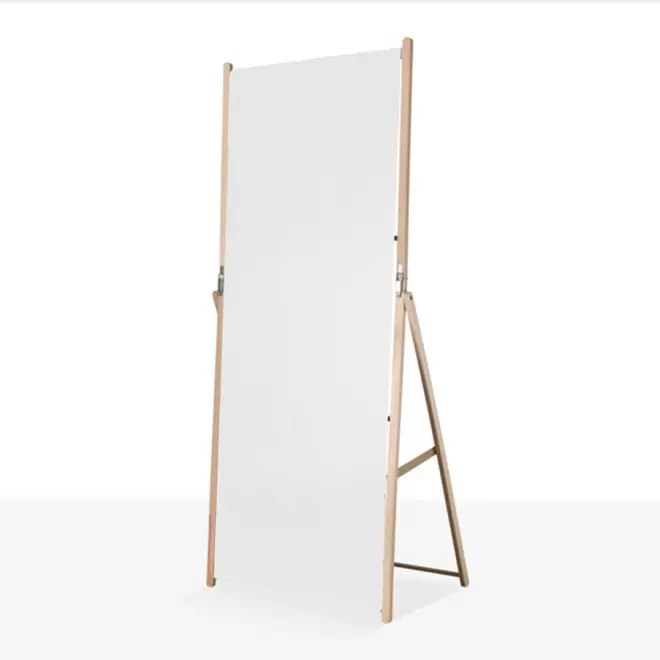 BANNER CHEVALET EN BOIS PUBLICITAIRE 'REKA' - blanc/bois