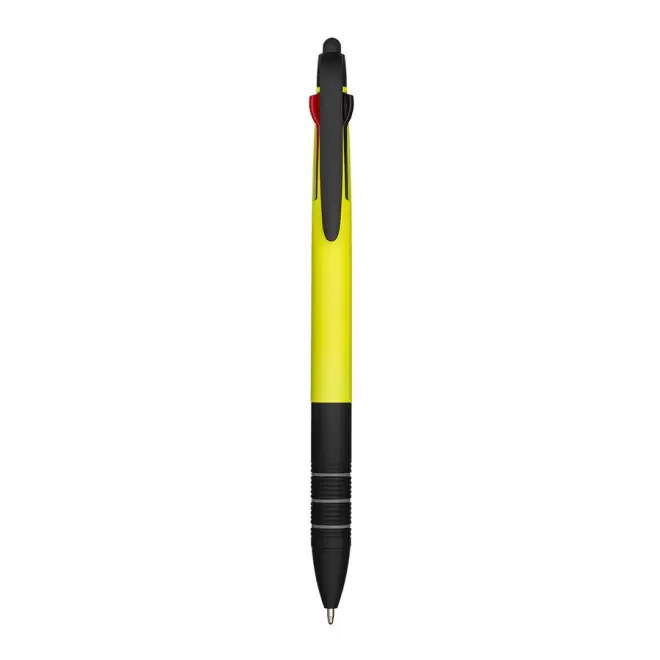 STYLO PUBLICITAIRE 3 COULEURS AVEC STYLET 'MAYALL' - jaune