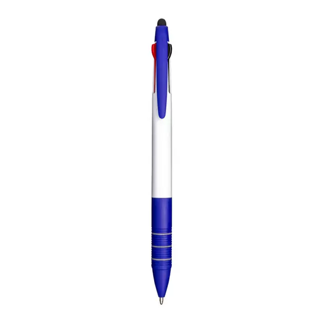 STYLO PUBLICITAIRE 3 COULEURS AVEC STYLET 'MAYALL' - bleu/blanc