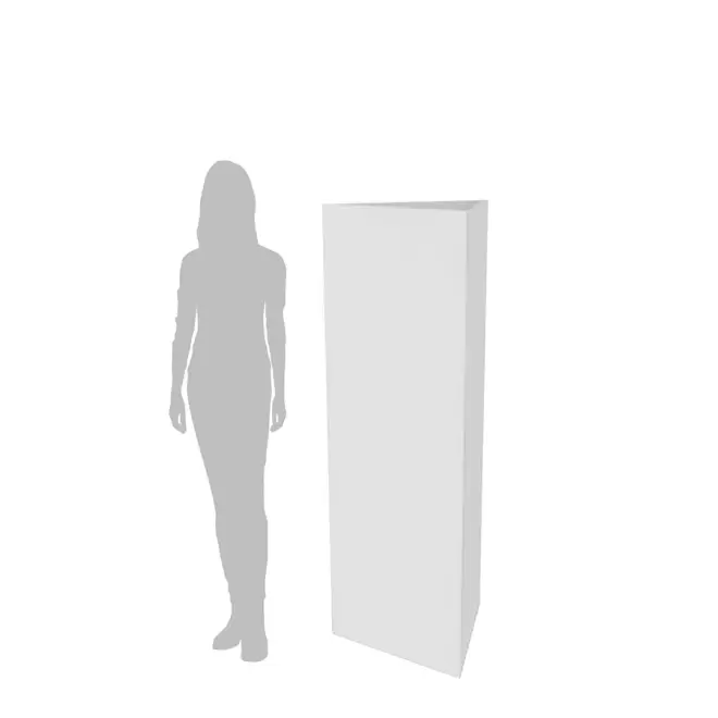 TOTEM PUBLICITAIRE EN CARTON 3 FACES 'PIKO' - blanc