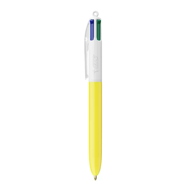STYLO 4 COULEURS PUBLICITAIRE BIC® 'CLASSIQUE' - jaune