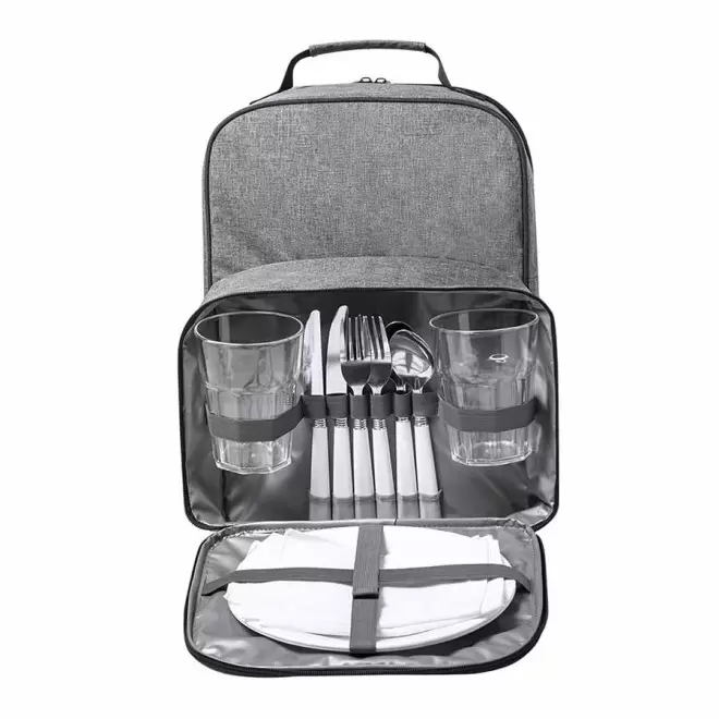SAC A DOS PUBLICITAIRE PIQUE-NIQUE 'GLAPIK'  - gris