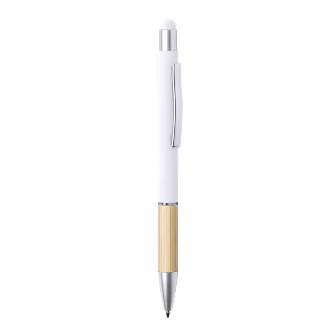 STYLO PUBLICITAIRE EN ALUMINUM 'ALUSTI SOFT TOUCH' - blanc