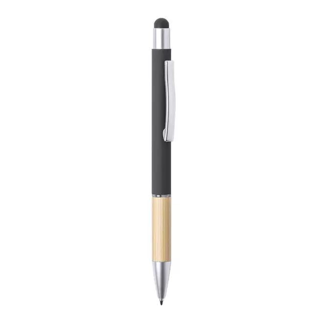 STYLO PUBLICITAIRE EN ALUMINUM 'ALUSTI SOFT TOUCH' - noir