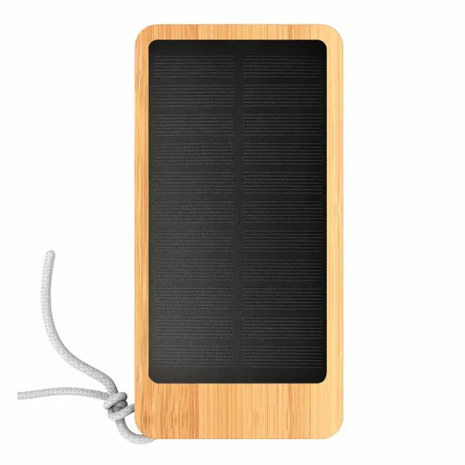 BATTERIE SOLAIRE PUBLICITAIRE 10 000 MAH LIVOO® 'FUDO' - bois/noir