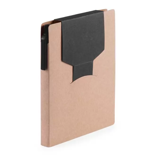 BLOC-NOTES PUBLICITAIRE AVEC STYLO MARQUE-PAGES 'NOTOU' - noir