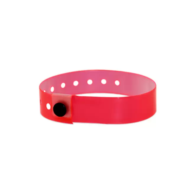 BRACELET PERSONNALISABLE EN VINYLE 'PUNCHY TRANSLUCIDE' - pomme rouge