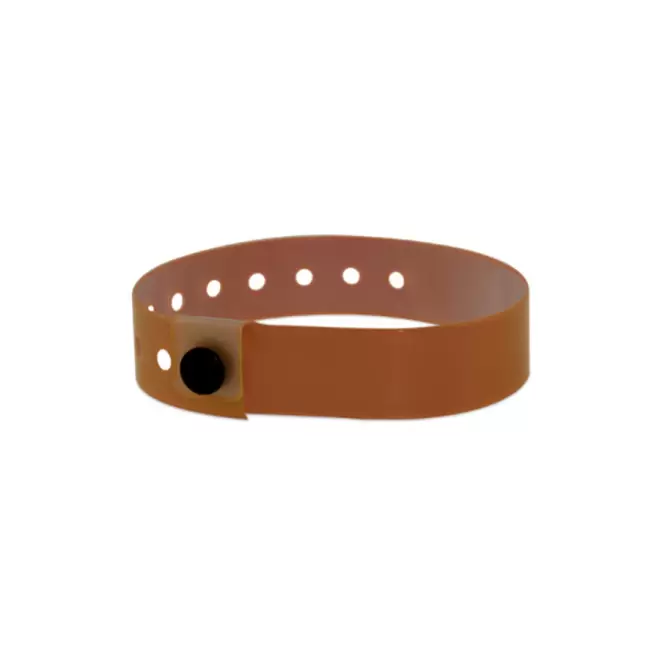BRACELET PERSONNALISABLE EN VINYLE 'PUNCHY TRANSLUCIDE' - mocha