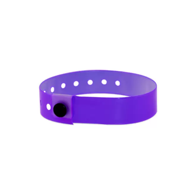 BRACELET PERSONNALISABLE EN VINYLE 'PUNCHY TRANSLUCIDE' - violet foncé
