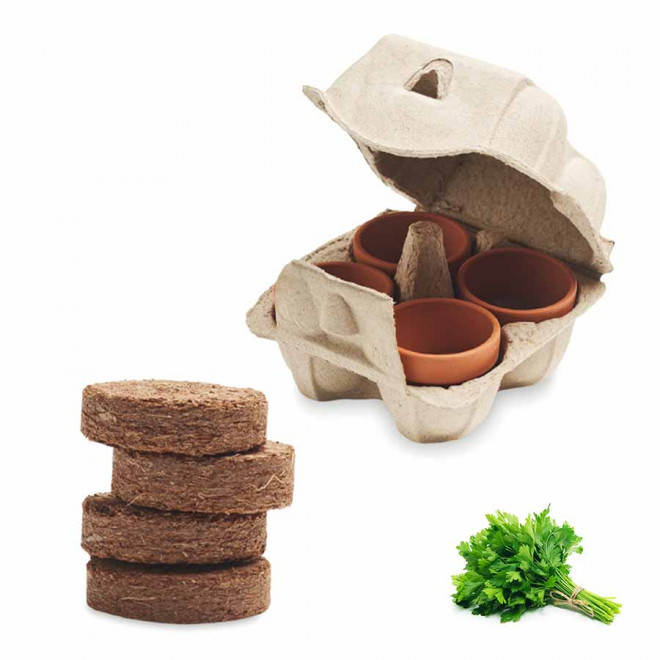 KIT DE PLANTATION PUBLICITAIRE PAPIER BLANC 'TERRI' - persil