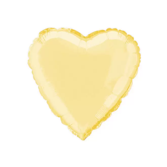 BALLONS PERSONNALISÉS EN MYLARD 'MYLA COEUR' - jaune pastel