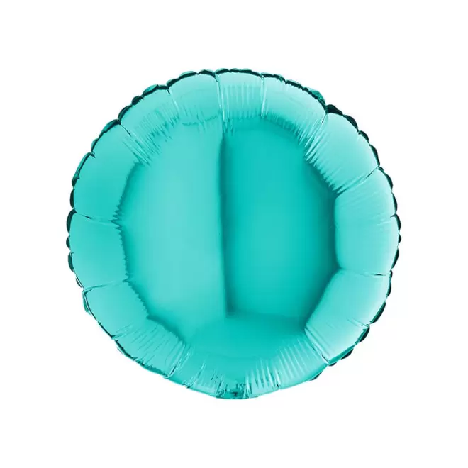 BALLON PERSONNALISÉ EN MYLAR 'MYLA ROND' - turquoise