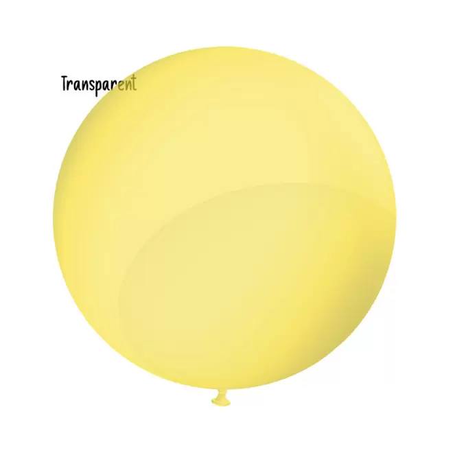  BALLONS DE BAUDRUCHE GÉANTS PERSONNALISÉS 'LUFTA' - jaune transparent