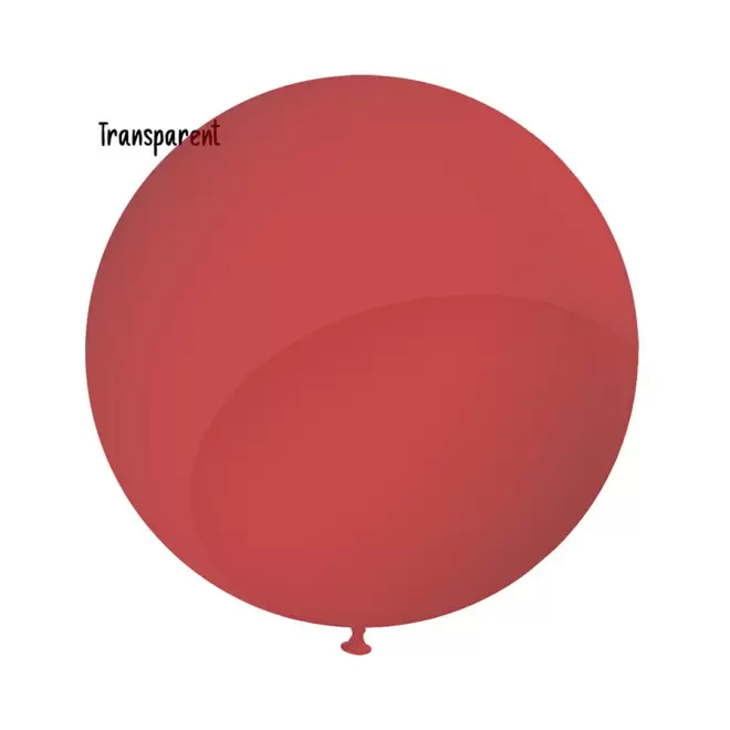  BALLONS DE BAUDRUCHE GÉANTS PERSONNALISÉS 'LUFTA' - rouge transparent