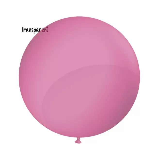  BALLONS DE BAUDRUCHE GÉANTS PERSONNALISÉS 'LUFTA' - rose transparent