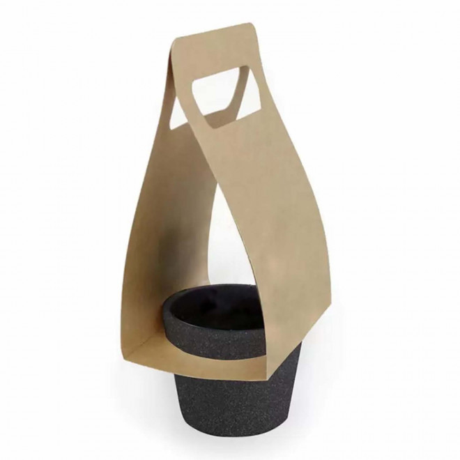 PLANTE DEPOLLUANTE POT CERAMIQUE PUBLICITAIRE 'SAIRA' - ardoise