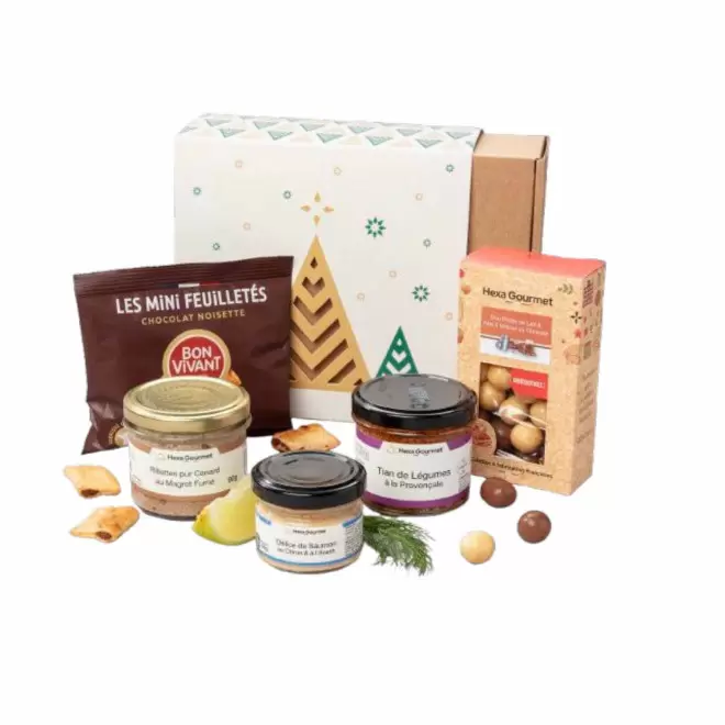 COFFRET GOURMAND PERSONNALISABLE 'PARTY BOX' - blanc