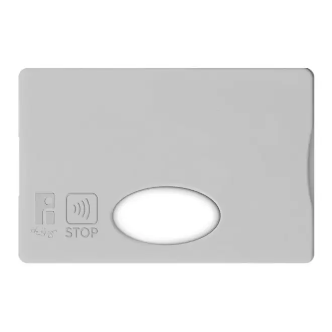 ETUI-CARTE PERSONNALISABLE RIGIDE ANTI-RFID 'LINZ' - gris clair