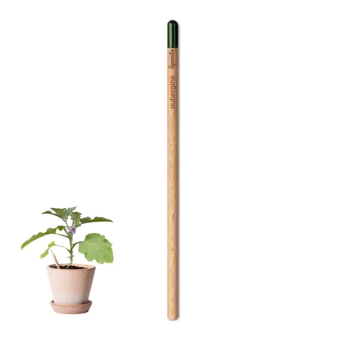 CRAYON PAPIER GRAINES PERSONNALISABLE 'POUSS' - aubergine