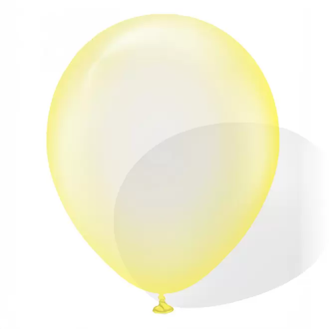 LOT 100 BALLONS DE BAUDRUCHE PUBLICITAIRES ø30 CM 'LUFT' - transparent jaune