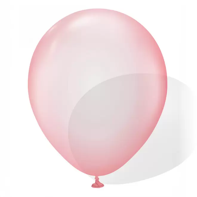LOT 100 BALLONS DE BAUDRUCHE PUBLICITAIRES ø30 CM 'LUFT' - transparent rose