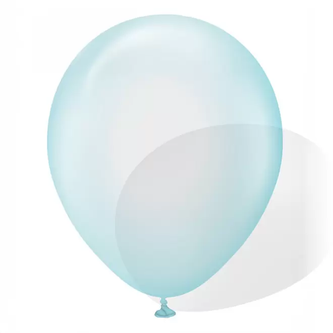 LOT 100 BALLONS DE BAUDRUCHE PUBLICITAIRES ø30 CM 'LUFT' - transparent bleu