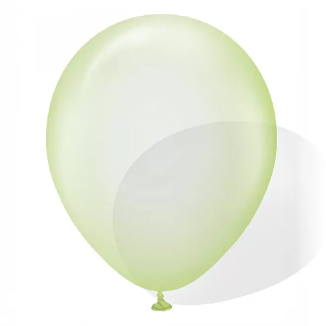 LOT 100 BALLONS DE BAUDRUCHE PUBLICITAIRES ø30 CM 'LUFT' - transparent vert