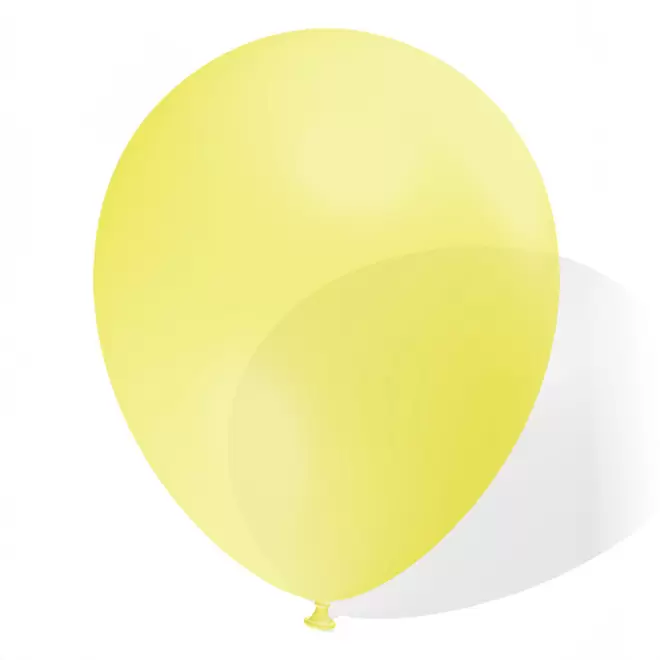 LOT DE 100 BALLONS DE BAUDRUCHE PUBLICITAIRES ø25 CM 'LUFT' - transparent jaune