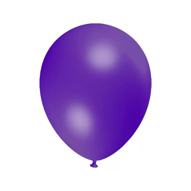 LOT DE 100 BALLONS PERSONNALISÉS 25CM 'LUFT MÉTAL' - violet