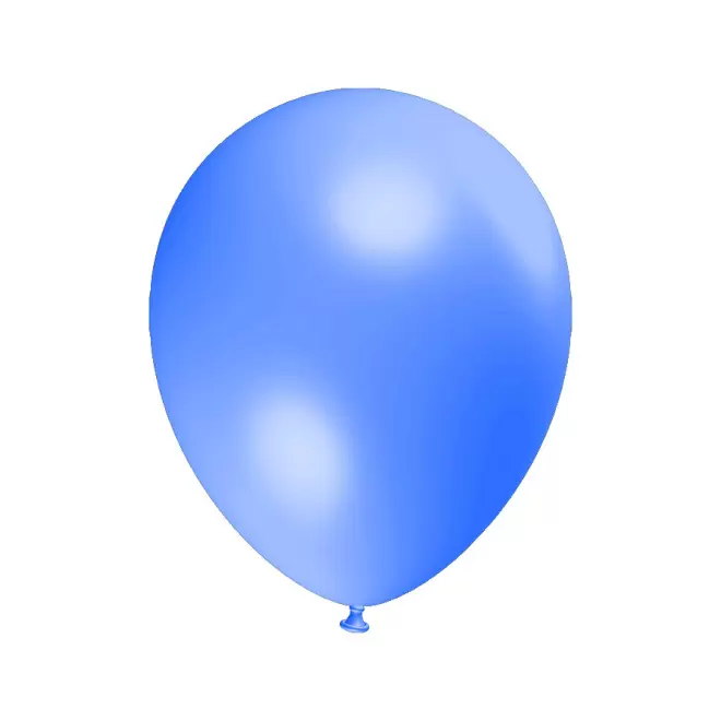 LOT DE 100 BALLONS PERSONNALISÉS 25CM 'LUFT MÉTAL' - bleu clair