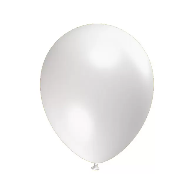 LOT DE 100 BALLONS PERSONNALISÉS 30CM 'LUFT MÉTAL' - blanc