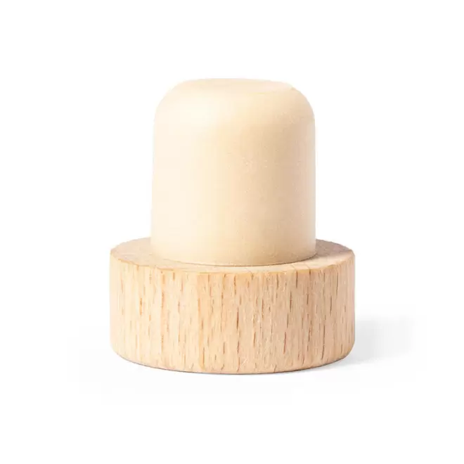 BOUCHON A VIN PUBLICITAIRE EN BOIS 'FERMAI' - bois clair