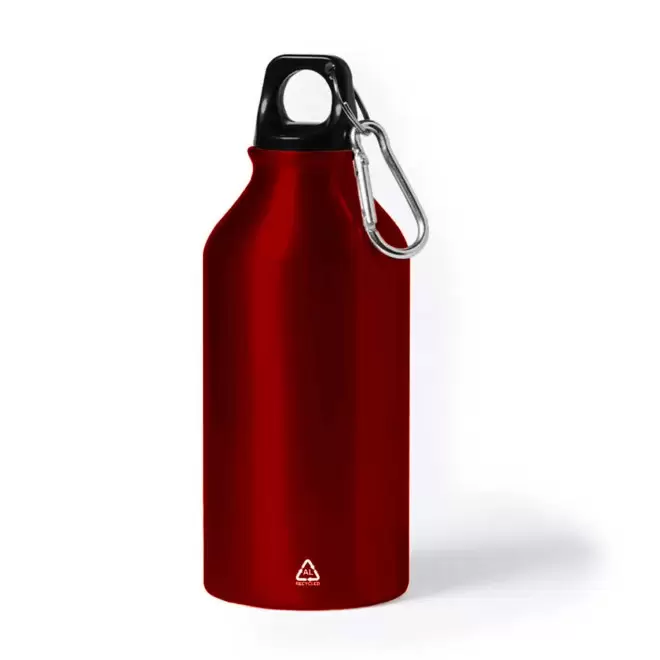 GOURDE ALUMINIUM PUBLICITAIRE 400 ML 'EVEREST RECYCLE' - rouge