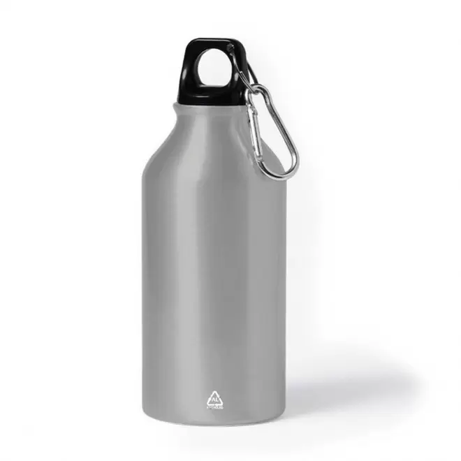 GOURDE ALUMINIUM PUBLICITAIRE 400 ML 'EVEREST RECYCLE' - argenté