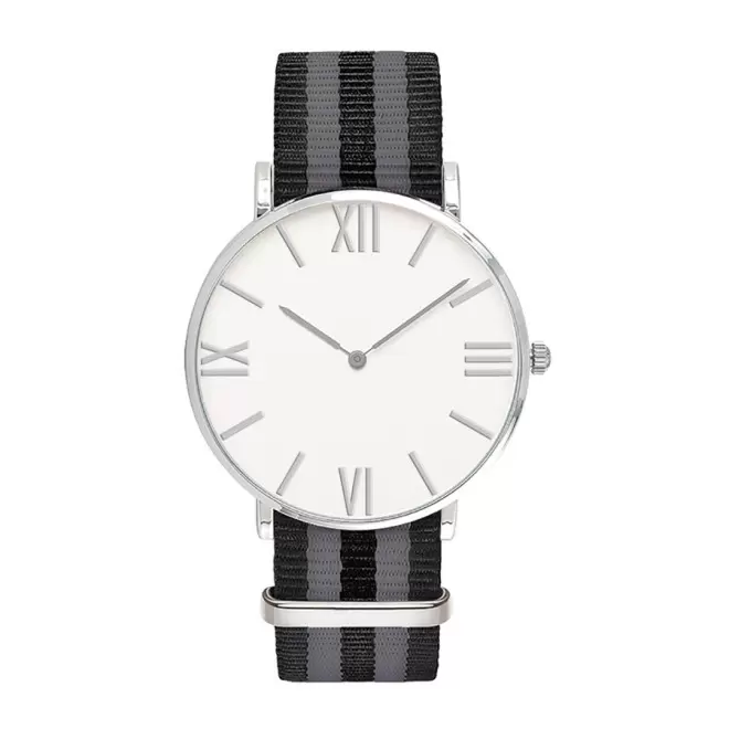 MONTRE PERSONNALISEE HOMME  'AXEL' - chromé/gris/noir