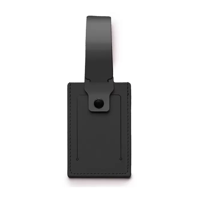 ETIQUETTE A BAGAGE PERSONNALISEE EN CUIR RECYCLE 'ELISA' - gris anthracite