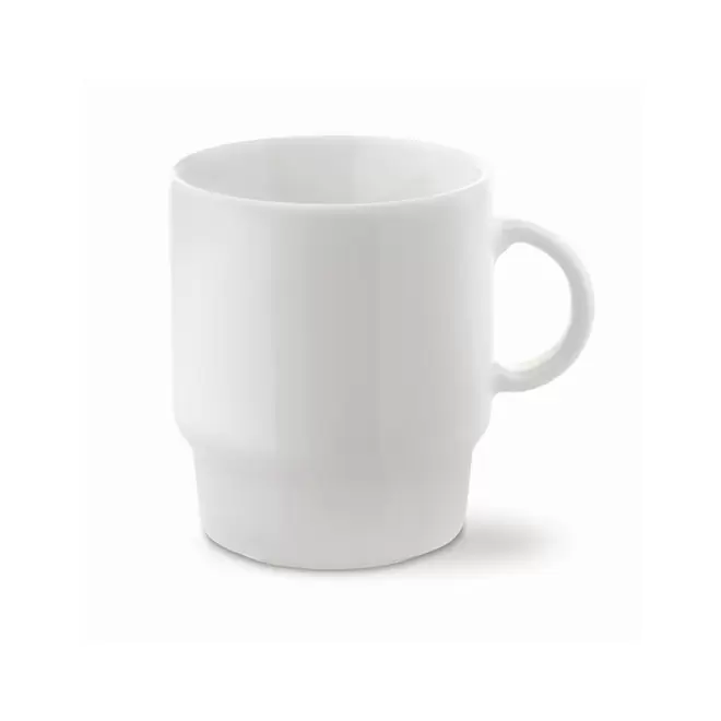 MUG PORCELAINE PUBLICITAIRE 250 ML 'SALIA EUROPE' 4 J - blanc