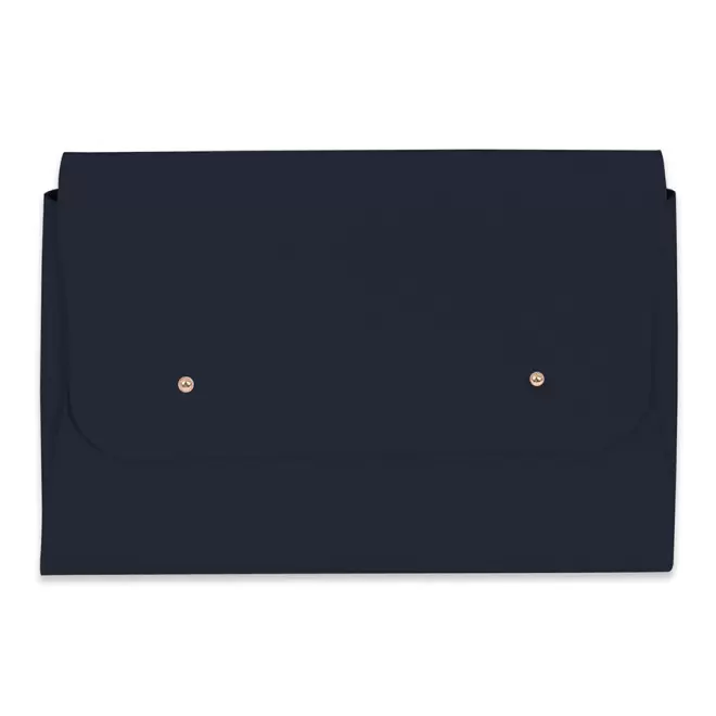 POCHETTE PUBLICITAIRE EN CUIR RECYCLE 'ELENA' - bleu nuit
