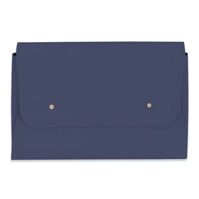 POCHETTE PUBLICITAIRE EN CUIR RECYCLE 'ELENA' - bleu jean