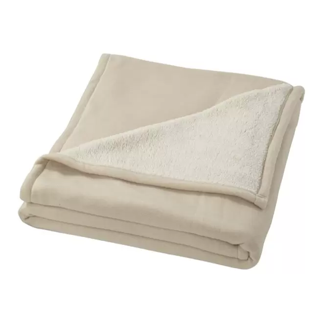 PLAID EN POLAIRE PUBLICITAIRE 'VOLNA' 4J - blanc cassé