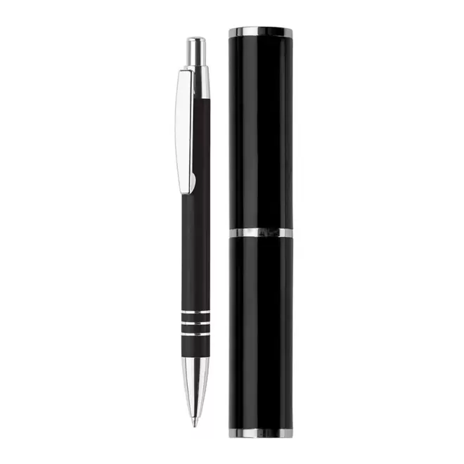 STYLO PERSONNALISÉ EN ALUMINIUM 'ROCOCO' 4J - noir