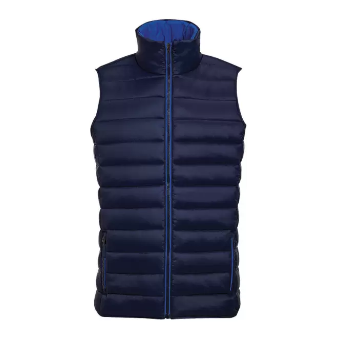 DOUDOUNE PUBLICITAIRE SANS MANCHE HOMME 'WAVE' - marine