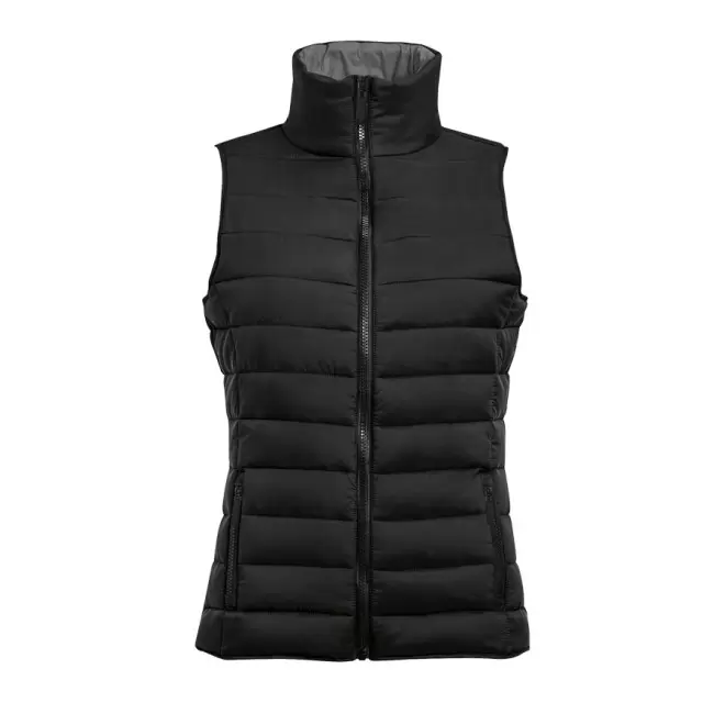 DOUDOUNE PUBLICITAIRE SANS MANCHE FEMME 'WAVE' - noir