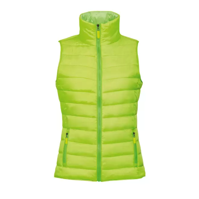 DOUDOUNE PUBLICITAIRE SANS MANCHE FEMME 'WAVE' - lime