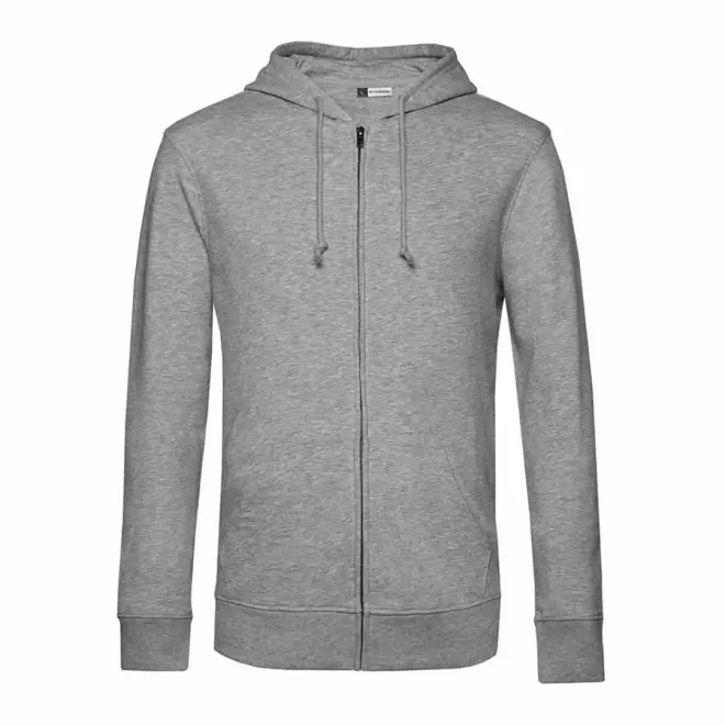 SWEAT PUBLICITAIRE ZIPPE HOMME B&C 'HARISTO' - gris