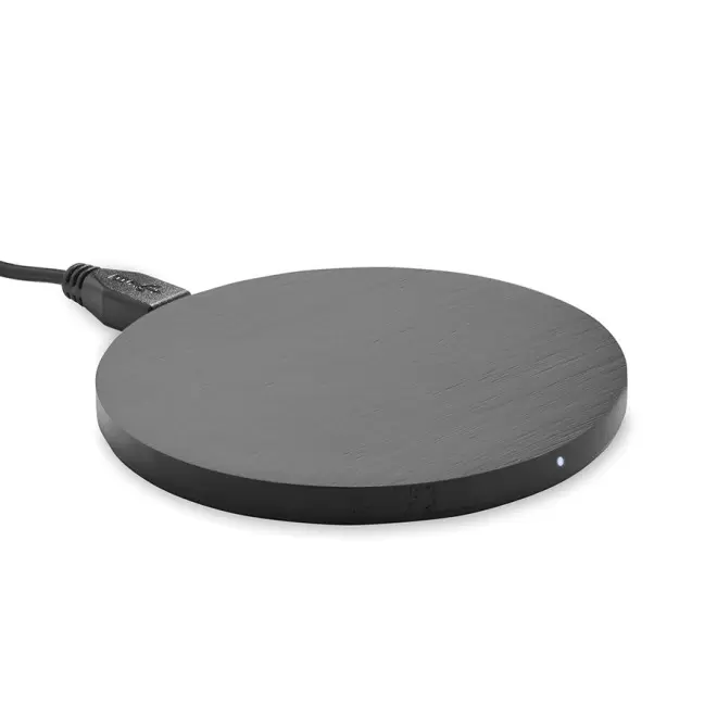CHARGEUR À INDUCTION PUBLICITAIRE BAMBOU 5W 'RUNDO' - noir