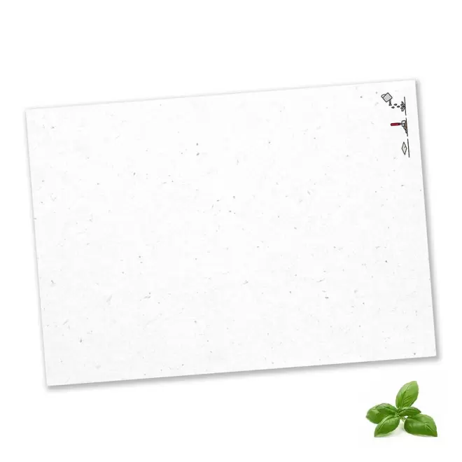 PAPIER ENSEMENCE MIE PERSONNALISABLE 'HORTUS' A4 - basilic