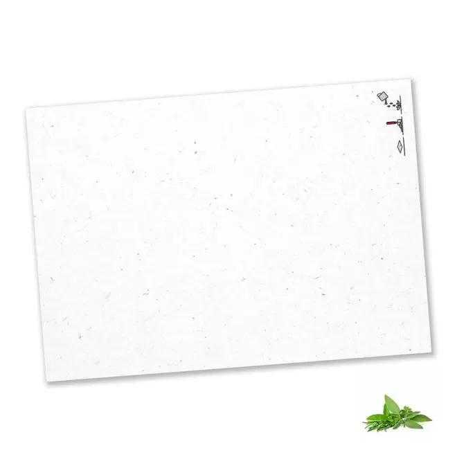 PAPIER ENSEMENCE MIE PERSONNALISABLE 'HORTUS' A4 - mélange d'herbes aromatiques