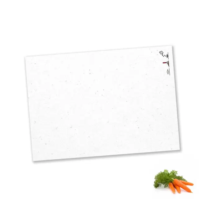 PAPIER ENSEMENCE MIE PERSONNALISE 'HORTUS' A5 - carotte